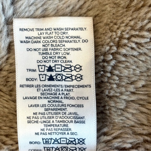 Lands’ End Parka Fleece Lined Faux Fur Hood Black Jacket Coat Snow Winter 10/12 - Picture 14 of 16